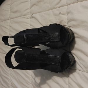 Jessica Simpson Black Platform Heels